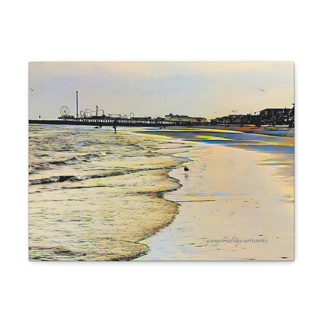 Galveston Strut Landscape Canvas Gallery Wraps