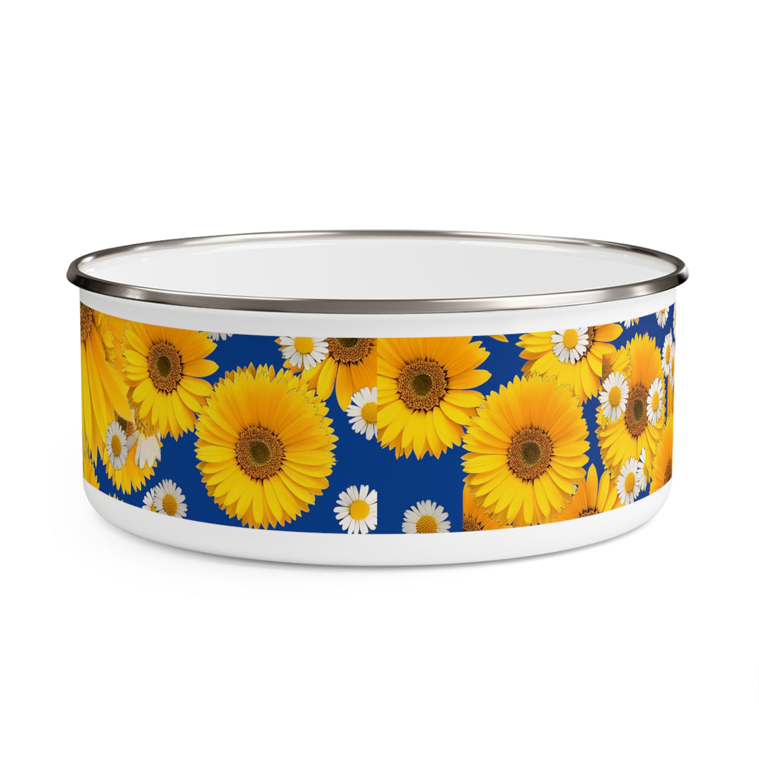 Blue and Yellow Fleury Enamel Bowl