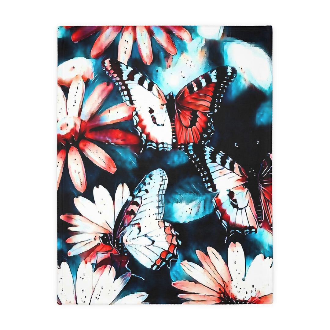 Maybe we are all Butterflies style 2 Velveteen Minky Blanket (Two-sided print)