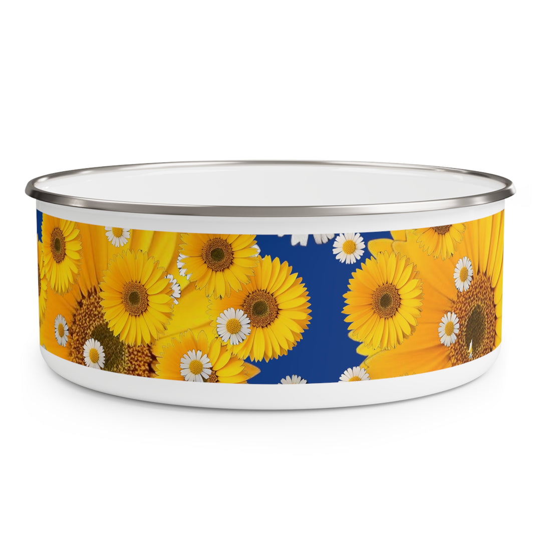 Blue and Yellow Fleury Enamel Bowl