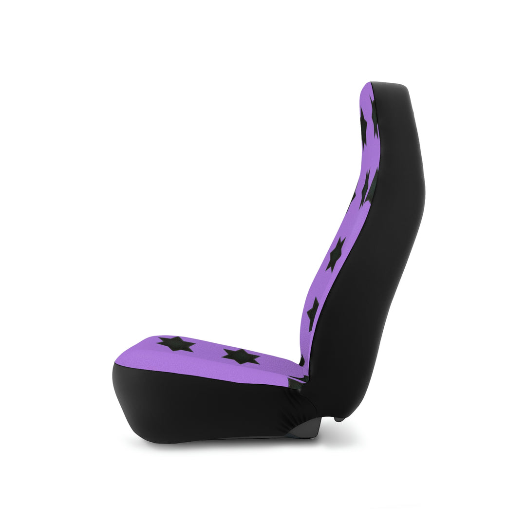 Kiss inspired black stars on purple Car Seat Covers