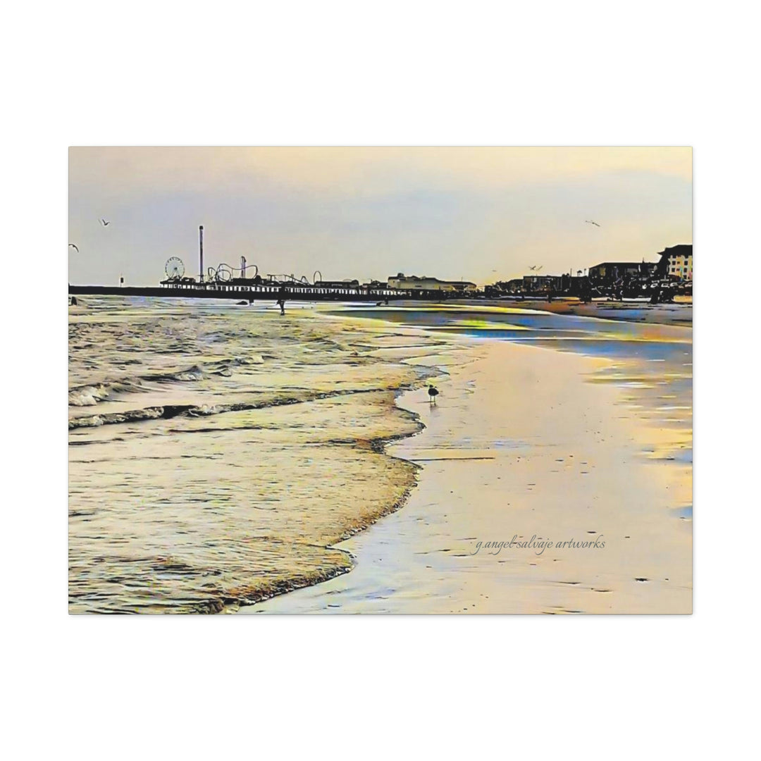 Galveston Strut Landscape Canvas Gallery Wraps