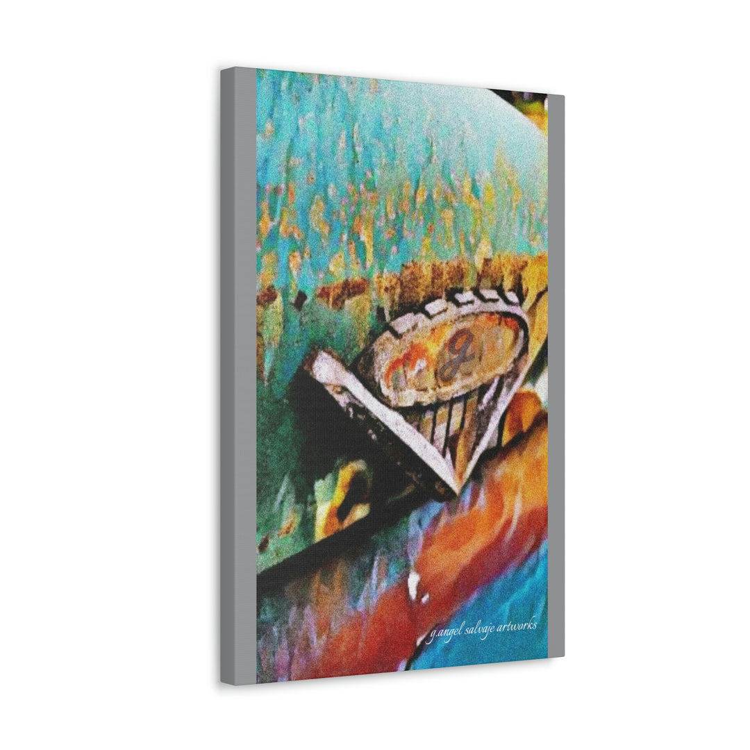 g's '63 V6 emblem on Canvas Gallery Wraps