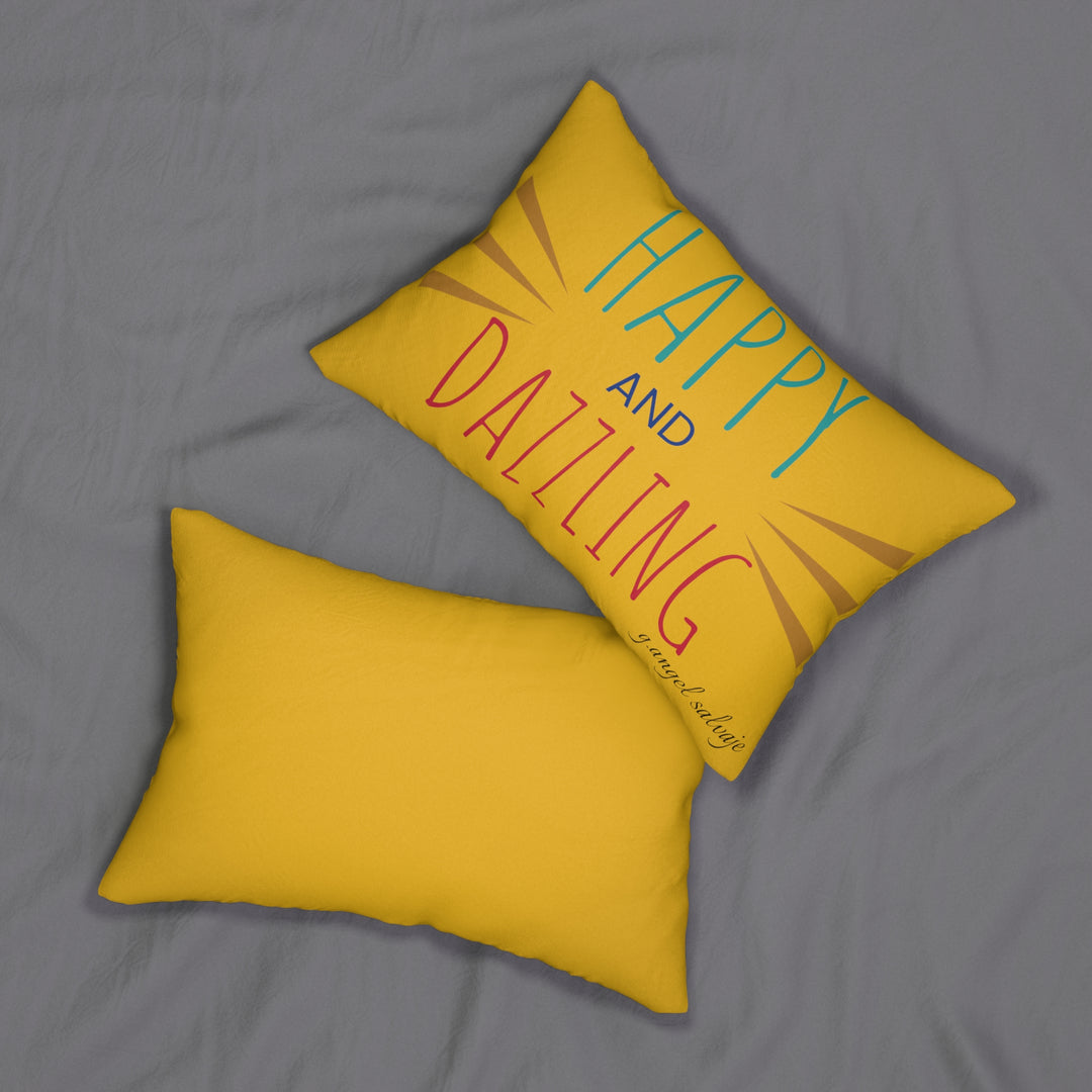 Happy Dazzling Spun Polyester Lumbar Pillow