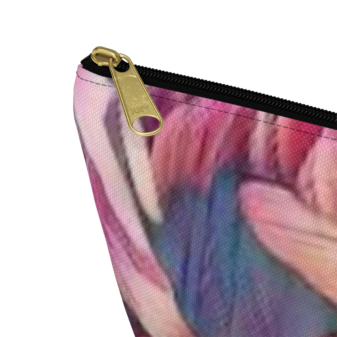 Floral/Coral Background Accessory Pouch w T-bottom
