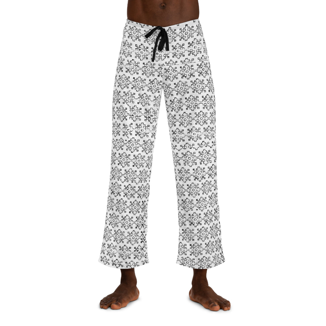 Grey graphic Men's Pajama Pants (AOP)