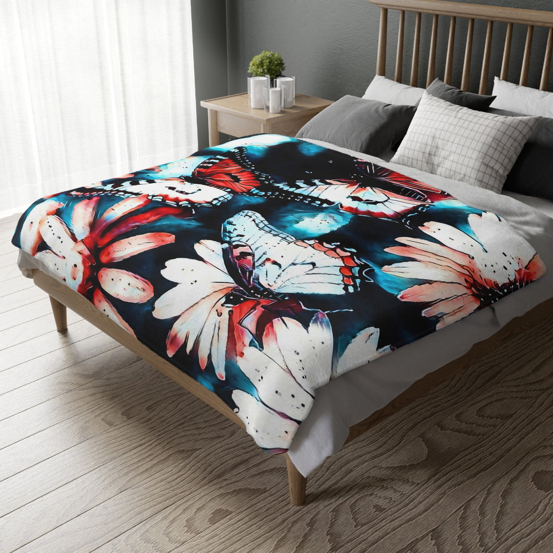 Maybe we are all Butterflies style 2 Velveteen Minky Blanket (Two-sided print)