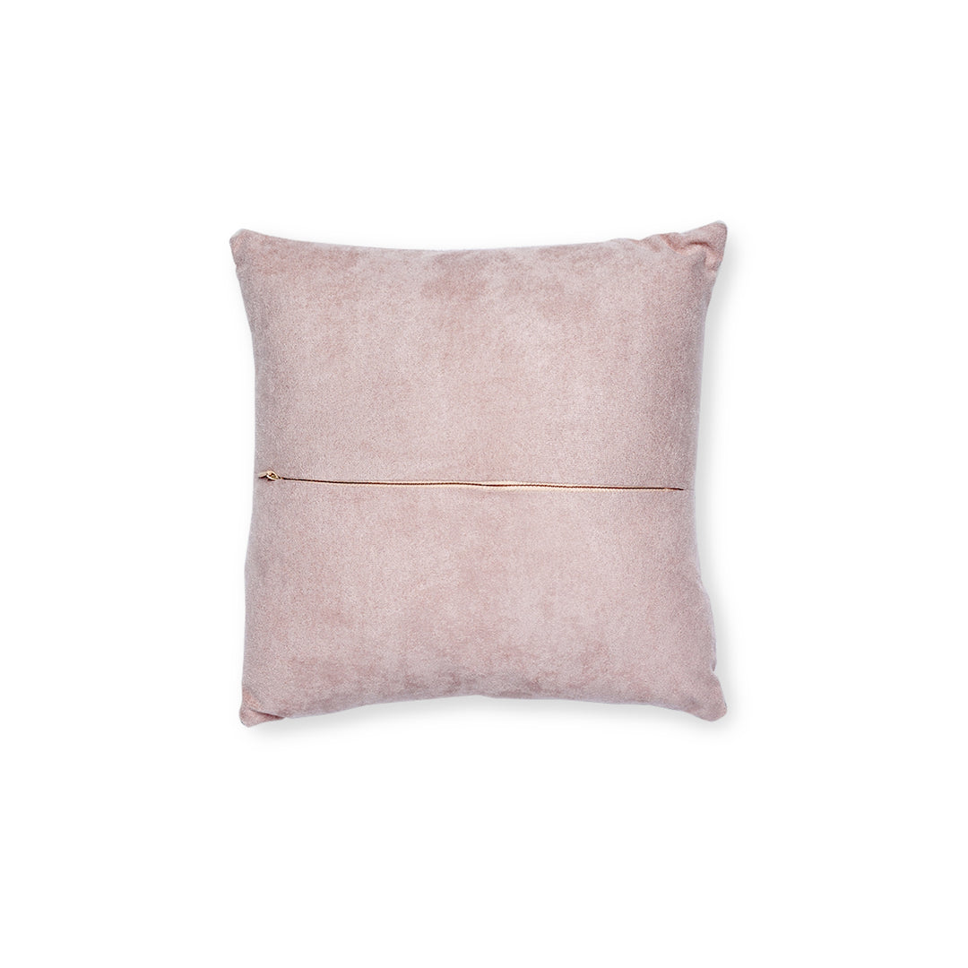 Yellow  Flowers, on navy Square Pillow - Pink Back