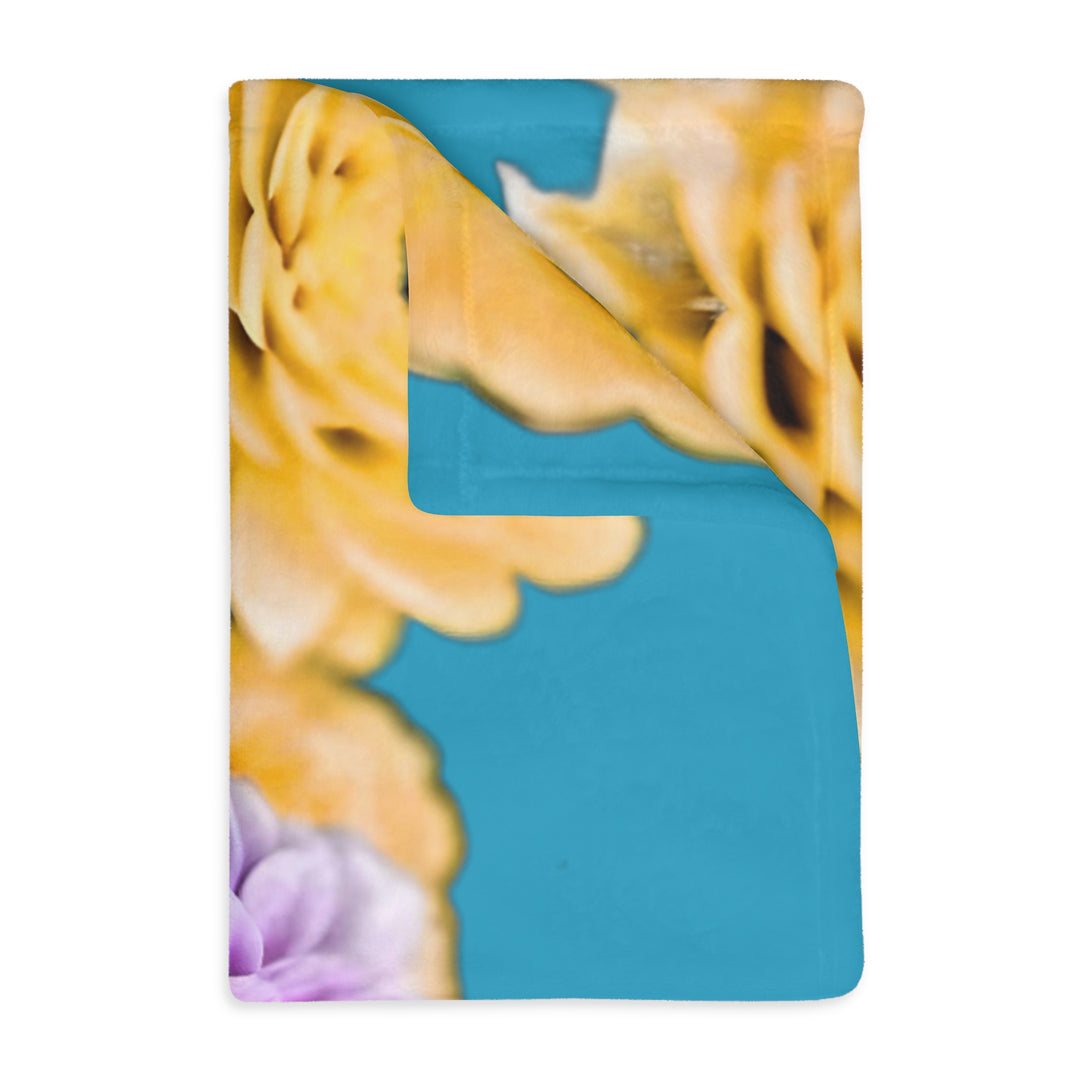 Flower Power style 3 Velveteen Minky Blanket (Two-sided print)