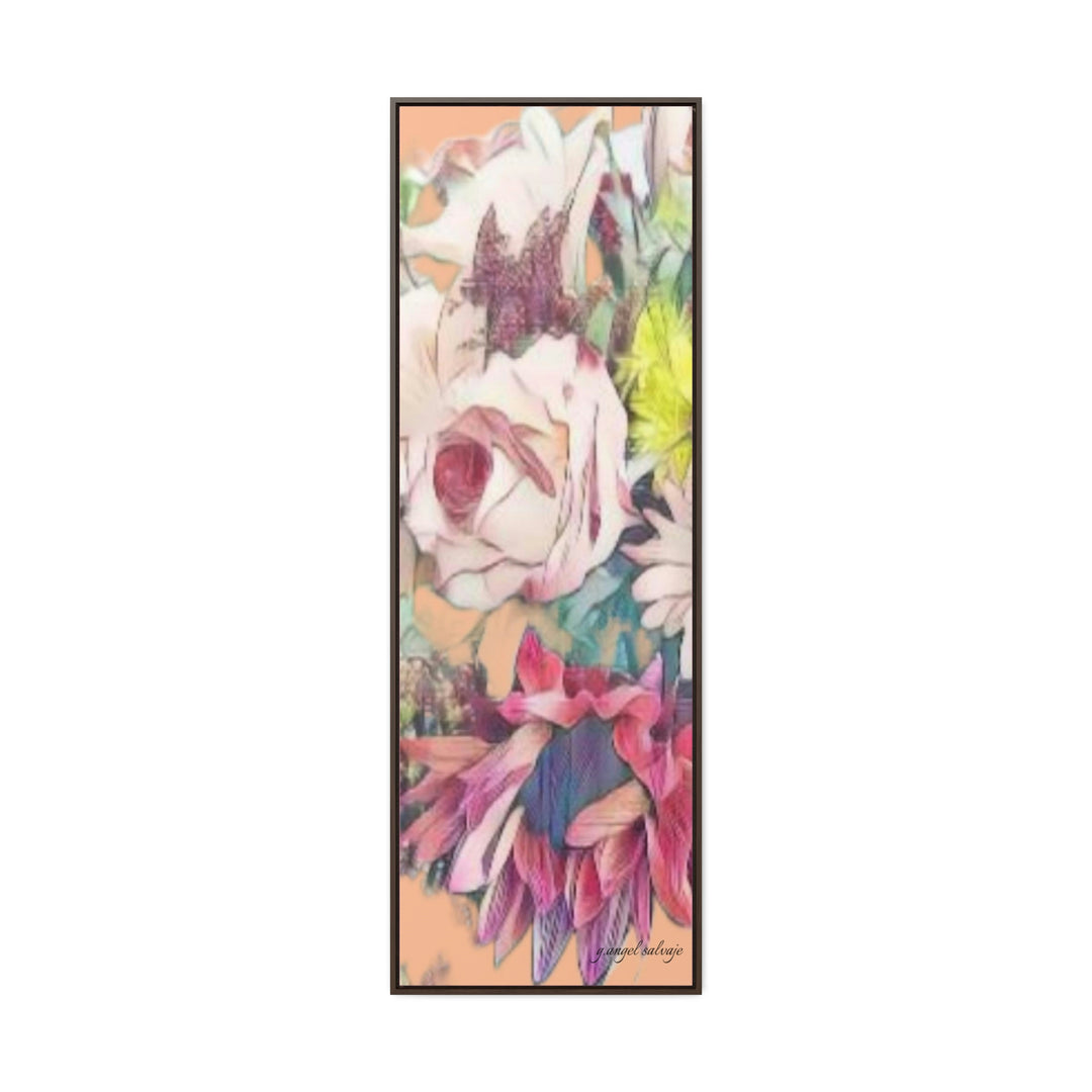 Floral/ coral background Gallery Canvas Wraps, Vertical Frame