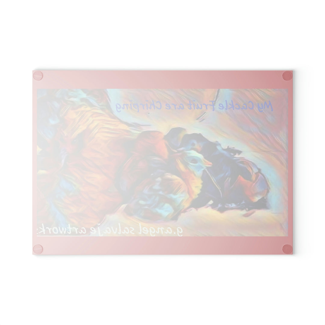 Cackle Fruit on the Hoof Glass Cutting Board