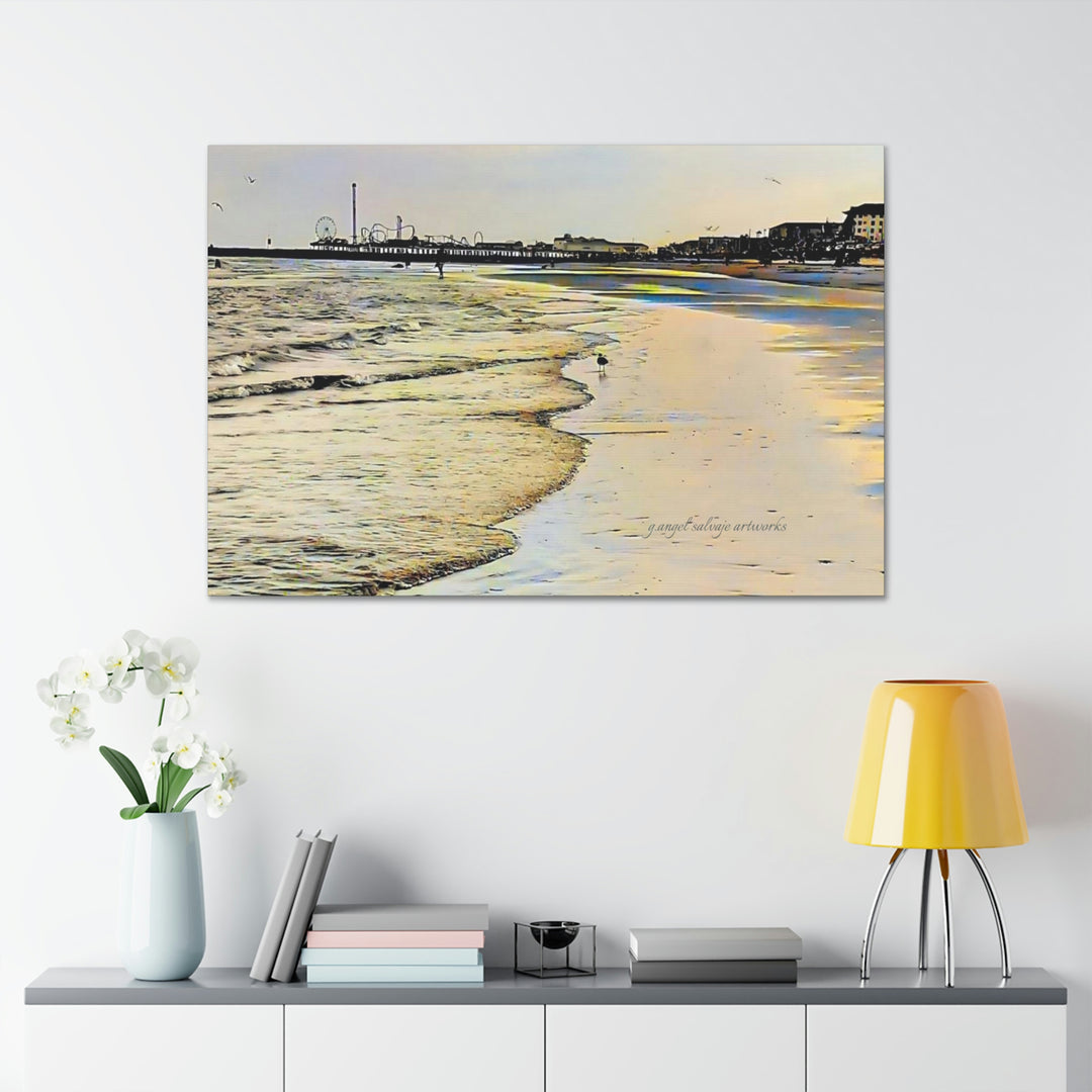 Galveston Strut Landscape Canvas Gallery Wraps