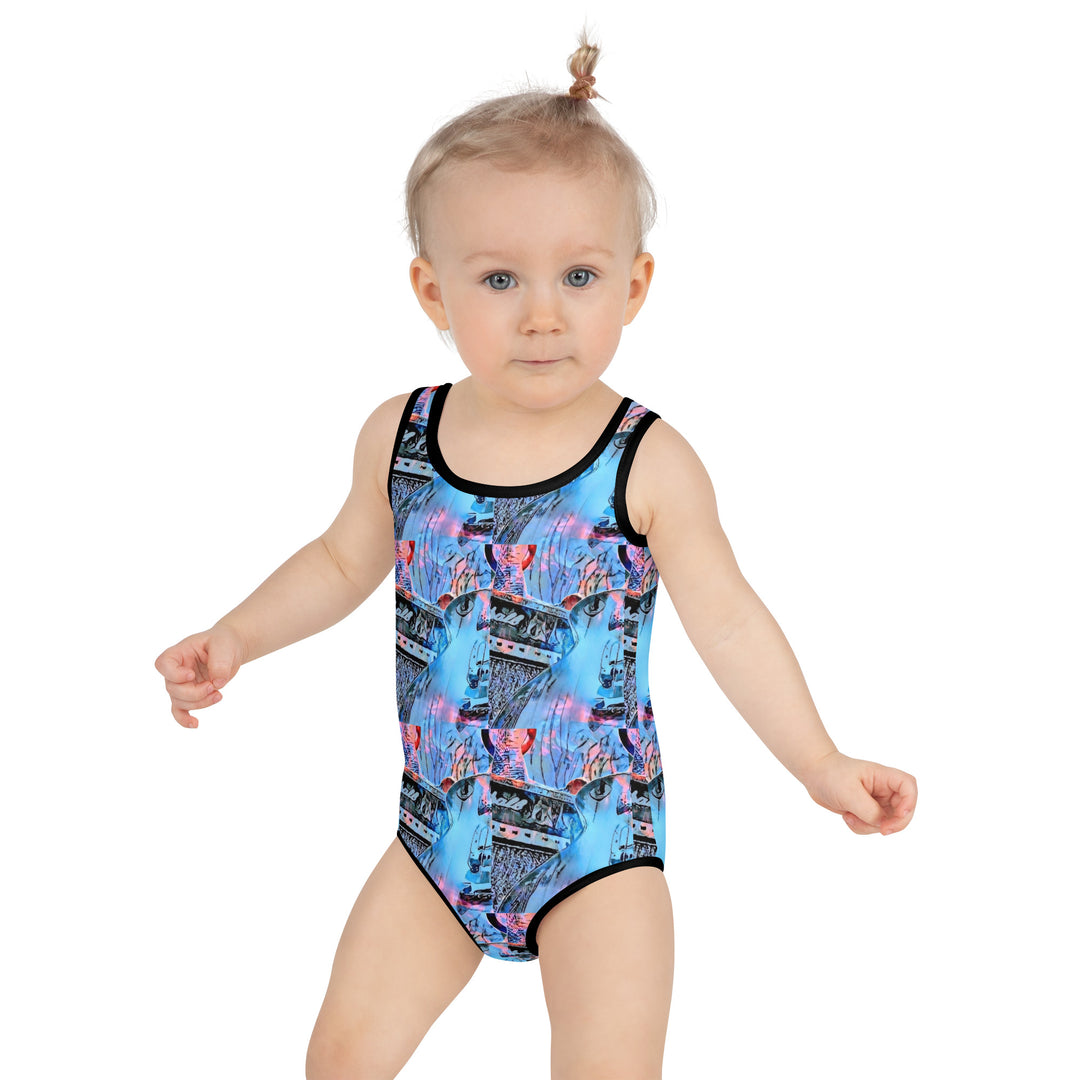 Guitars All-Over Print Kids Swimsuit