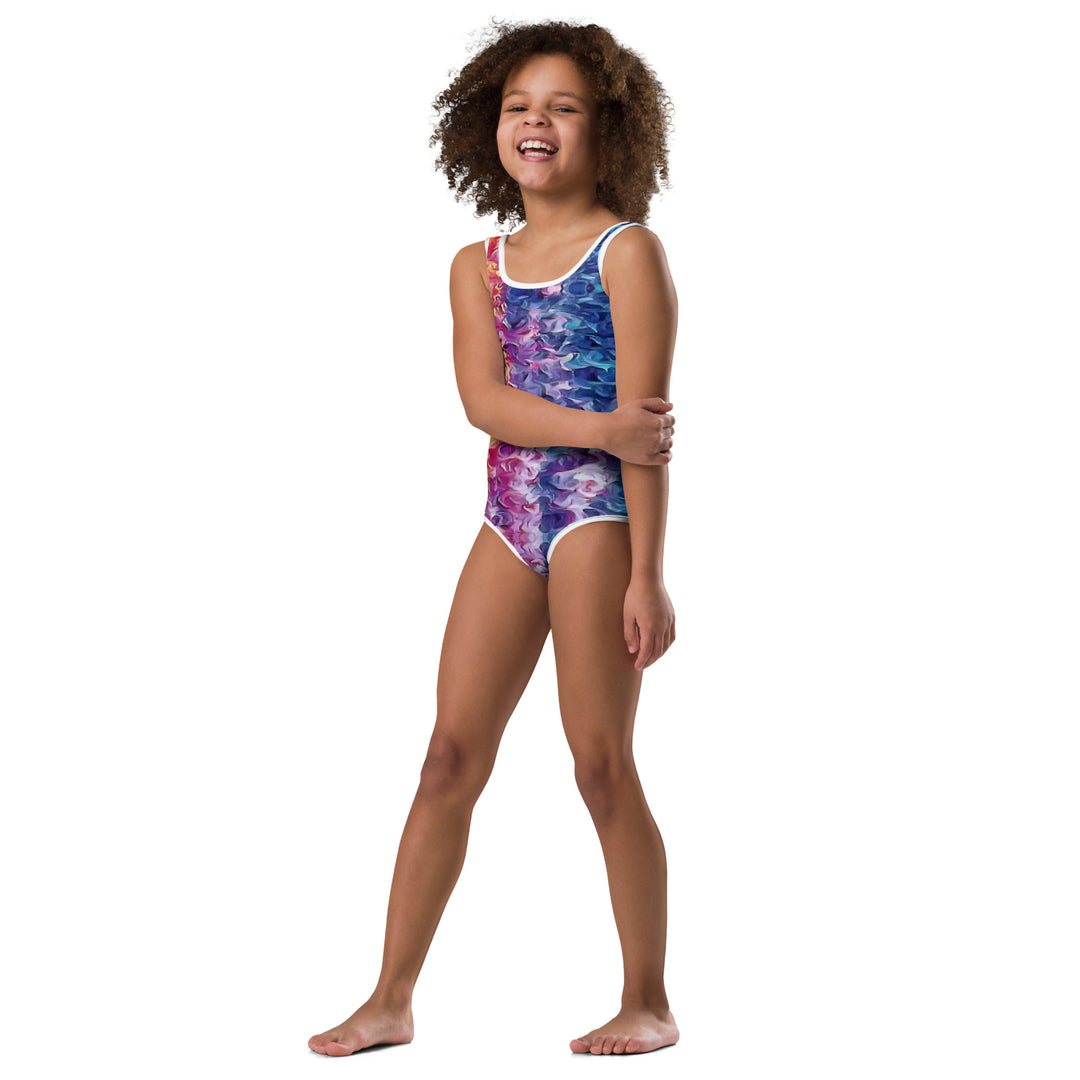 Happiness=Salty All-Over Print Kids Swimsuit