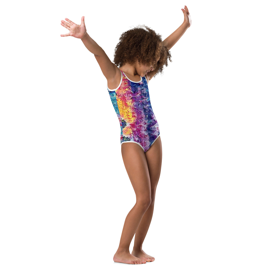 Happiness=Salty All-Over Print Kids Swimsuit