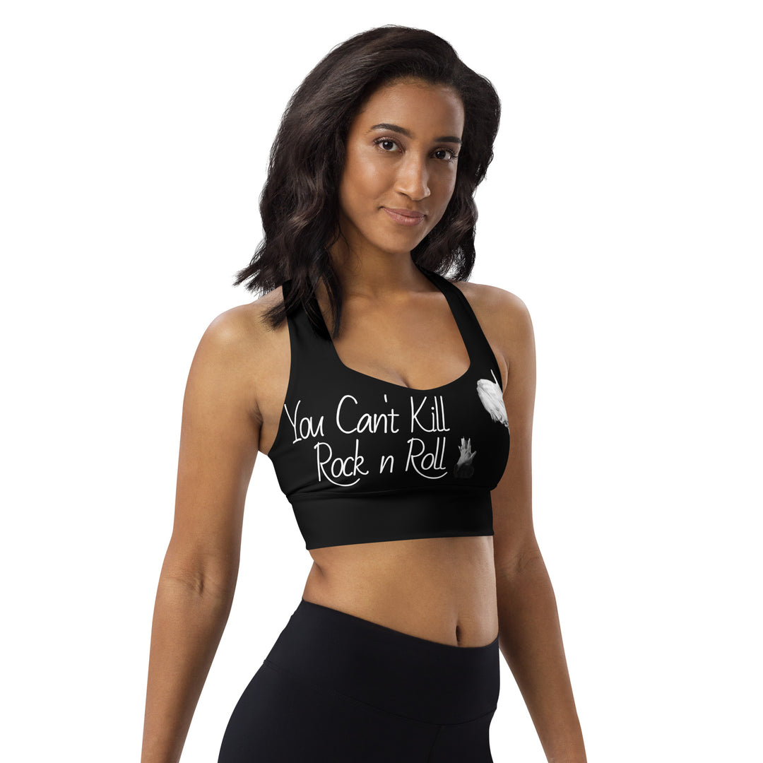 Can't Kill Rock n Roll Longline sports bra