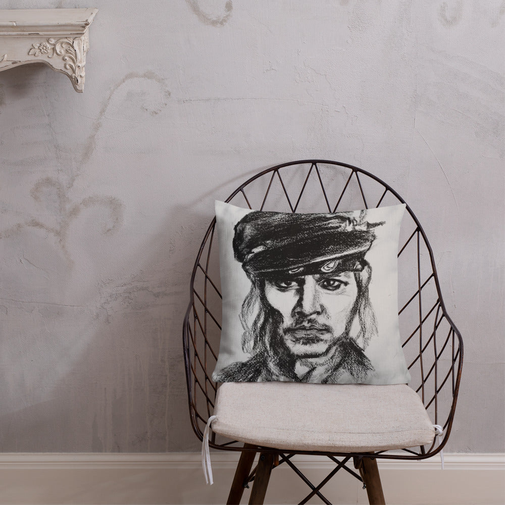 Johnny Depp painting Premium Pillow