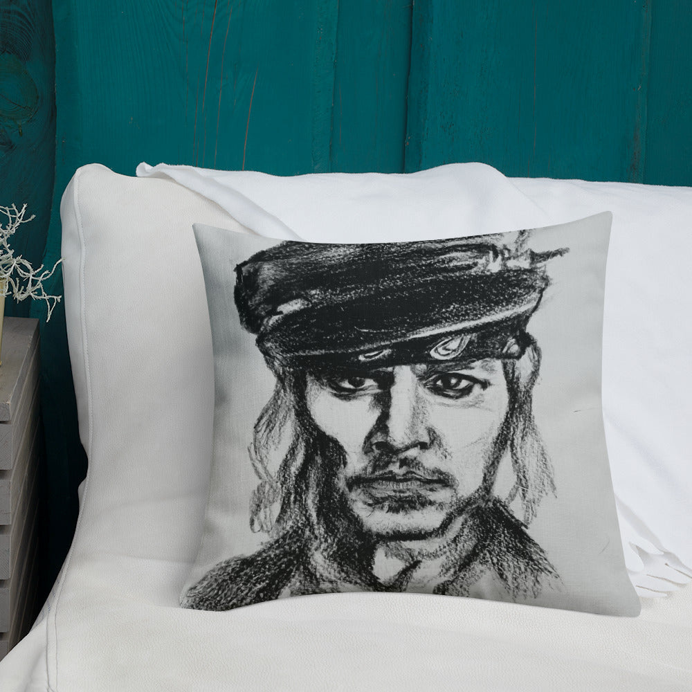 Johnny Depp painting Premium Pillow