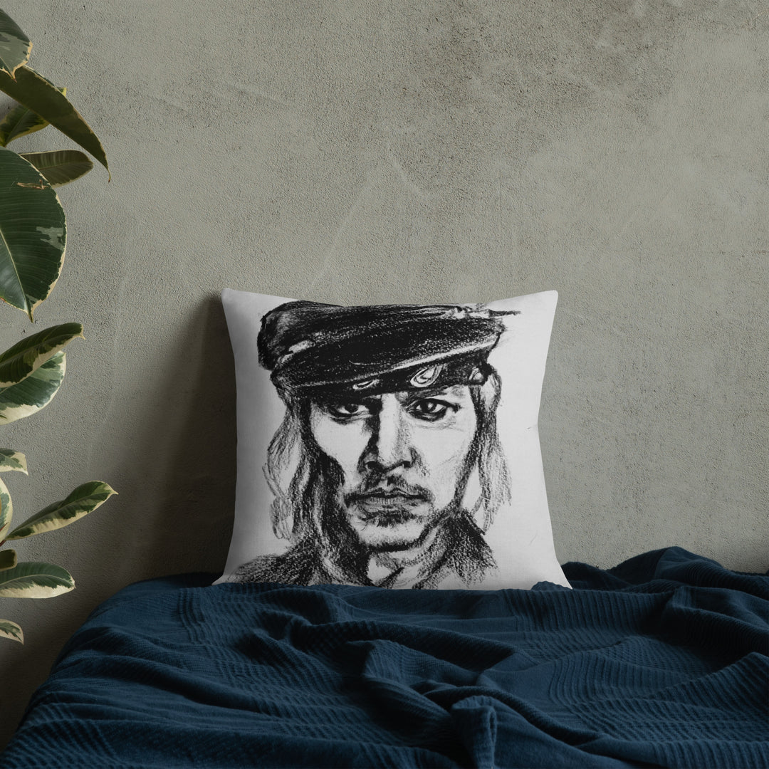 Johnny Depp painting Premium Pillow