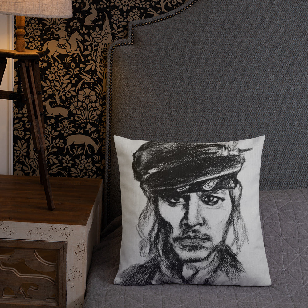 Johnny Depp painting Premium Pillow