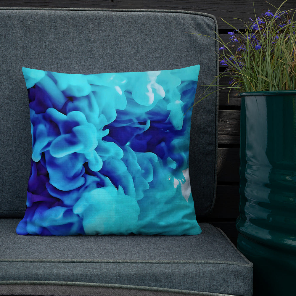 Just Breathe Blue Clouds Premium Pillow