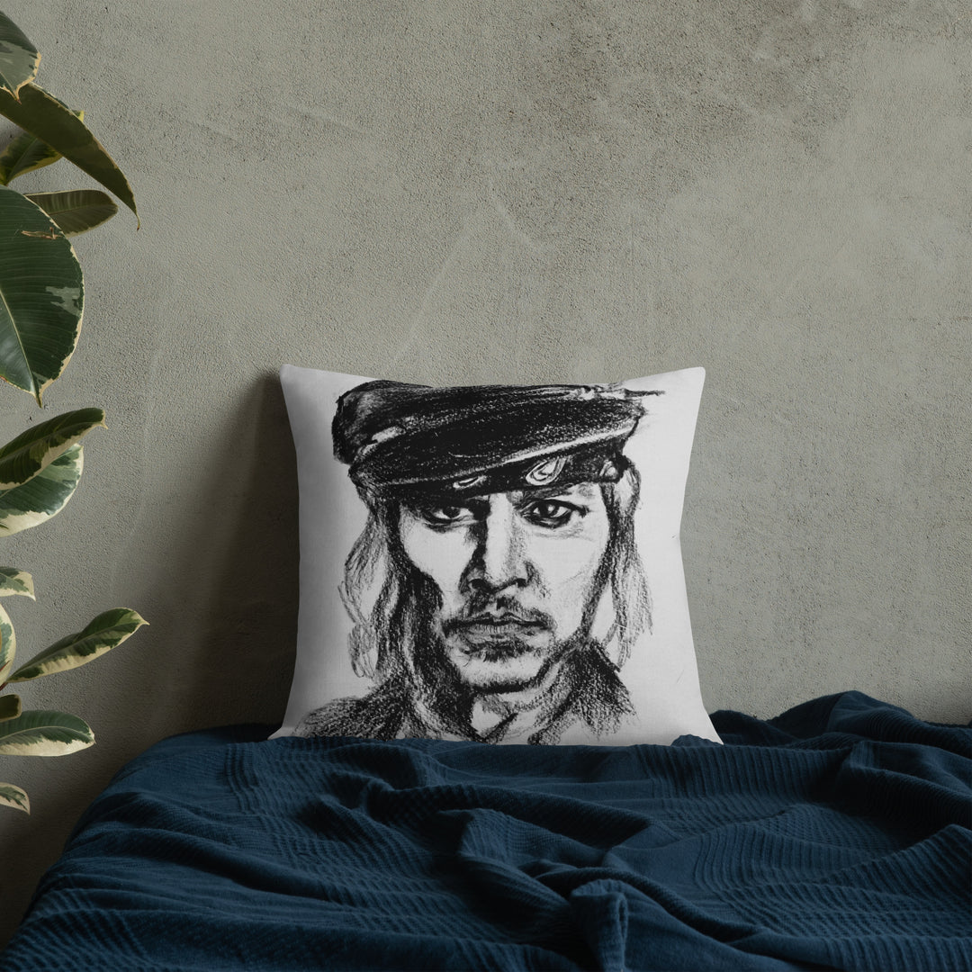 Johnny Depp painting Premium Pillow
