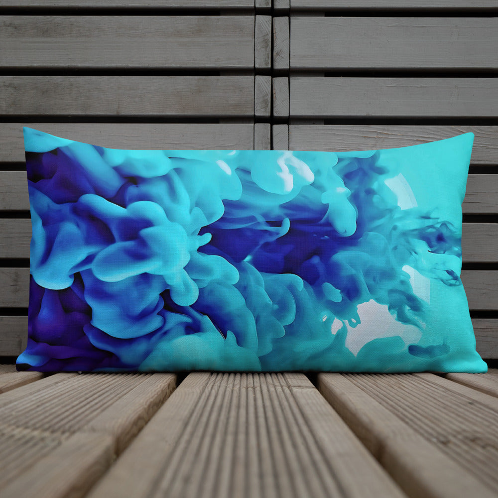 Just Breathe Blue Clouds Premium Pillow