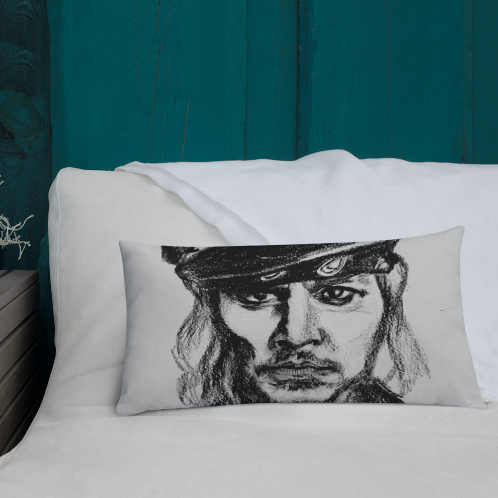 Johnny Depp painting Premium Pillow