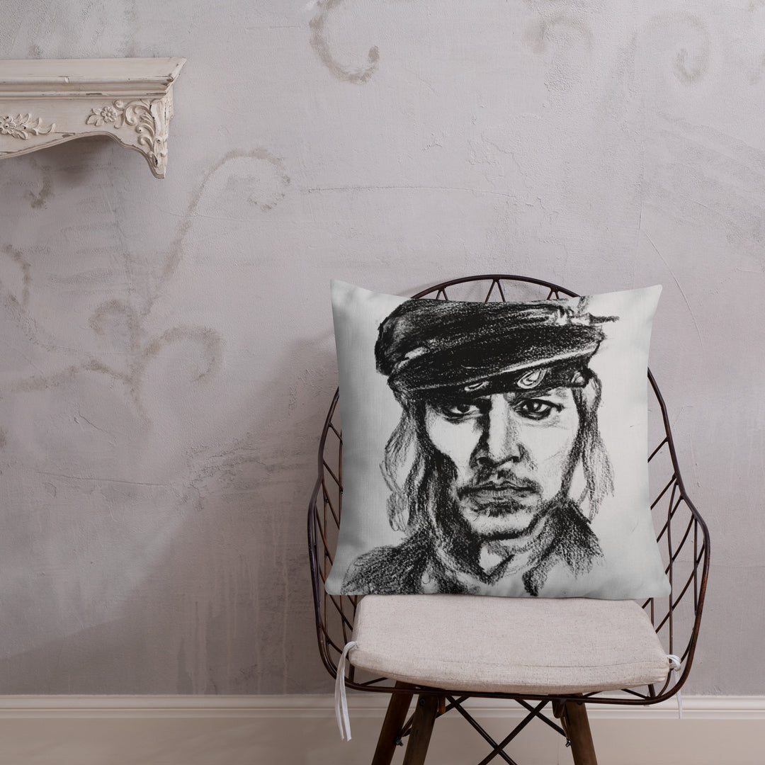 Johnny Depp painting Premium Pillow