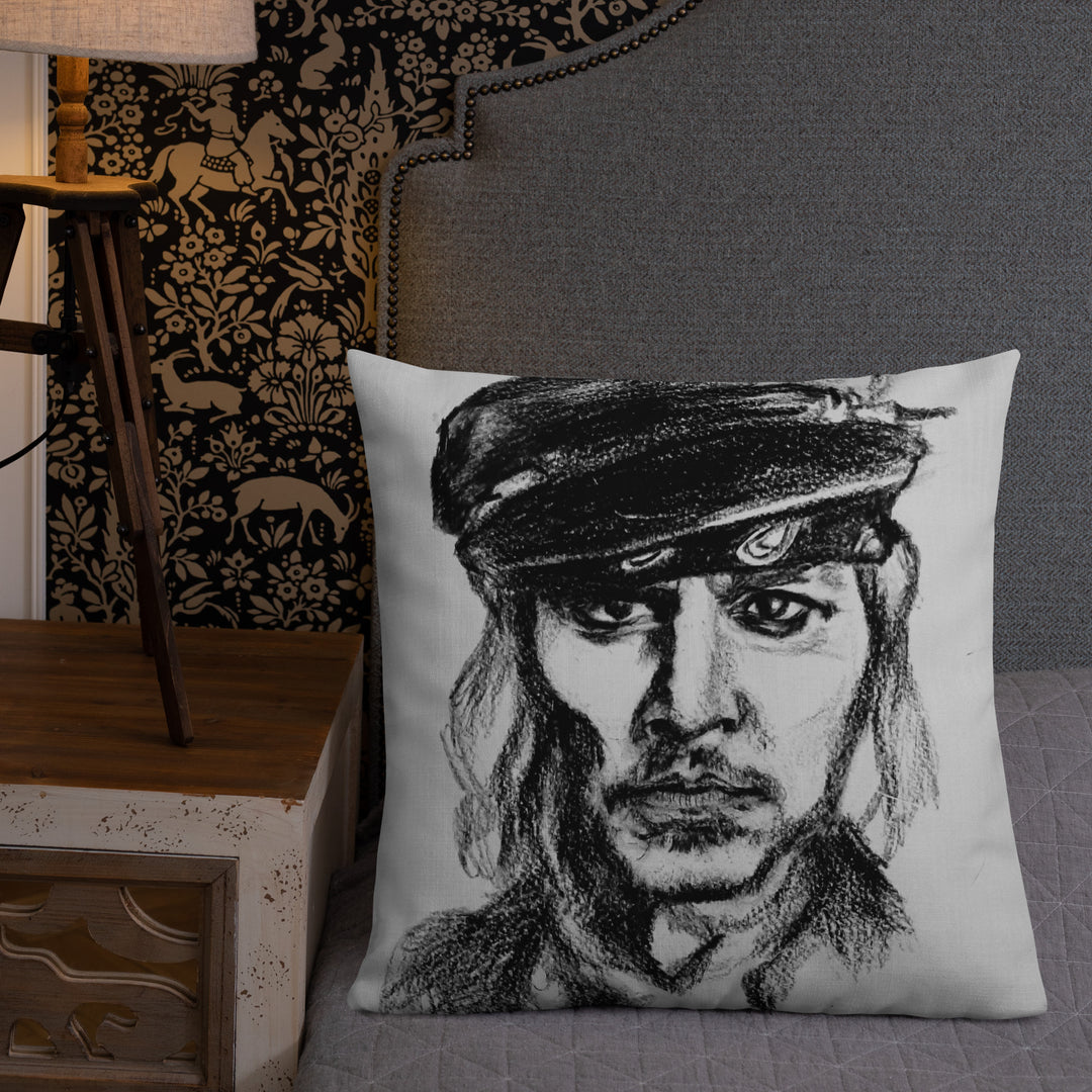 Johnny Depp painting Premium Pillow