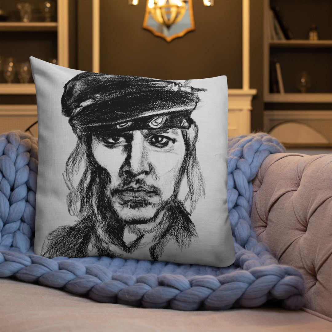 Johnny Depp painting Premium Pillow