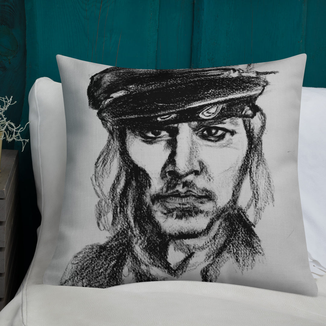 Johnny Depp painting Premium Pillow