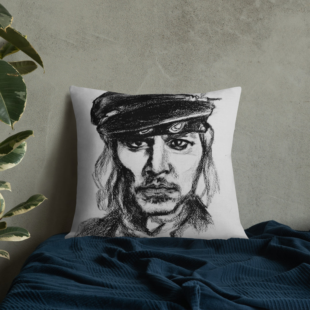 Johnny Depp painting Premium Pillow