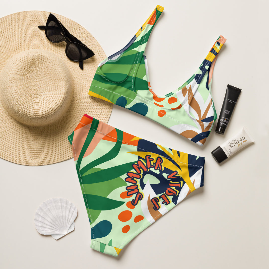 Recycled high-waisted bikini
