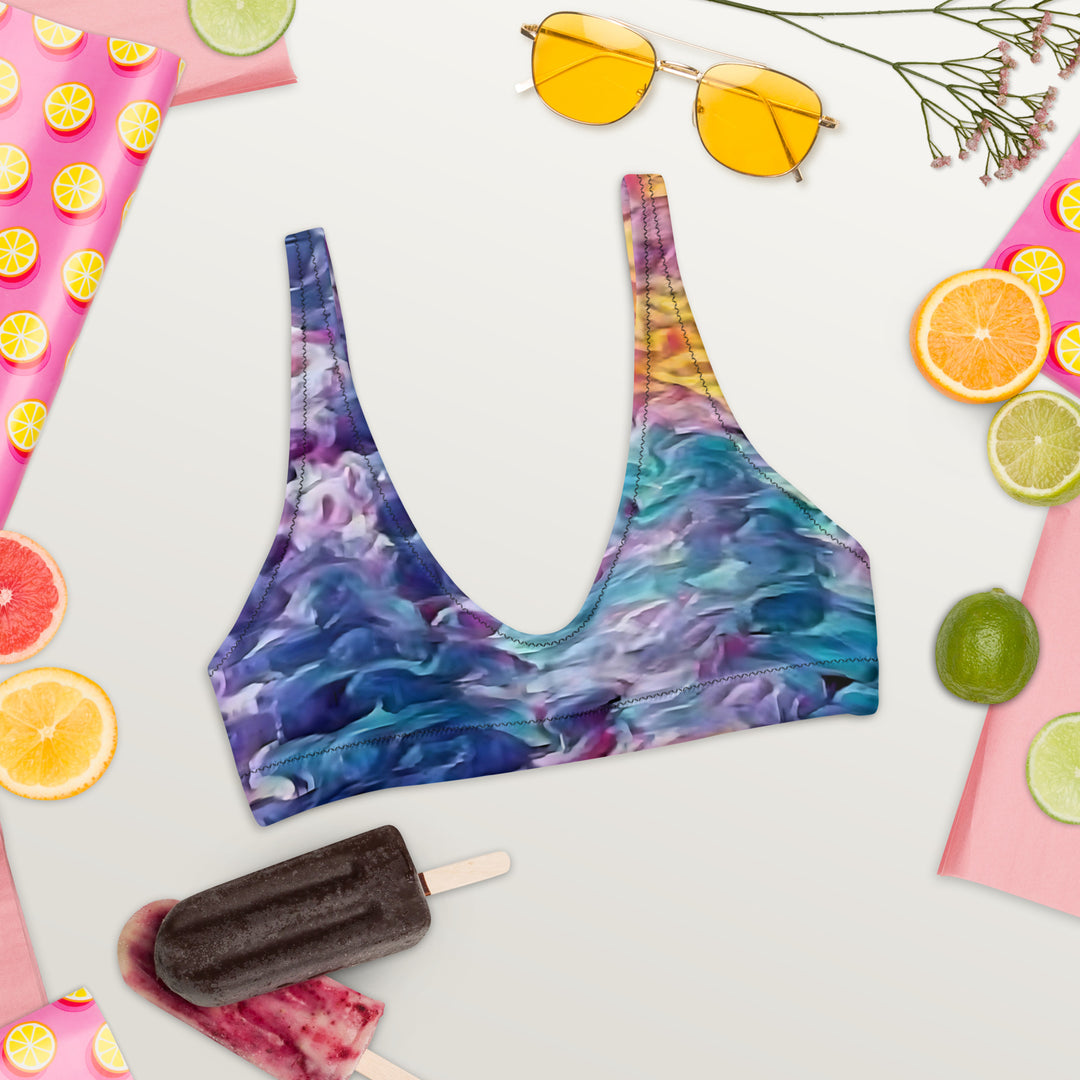 Happiness= salty Recycled padded bikini top