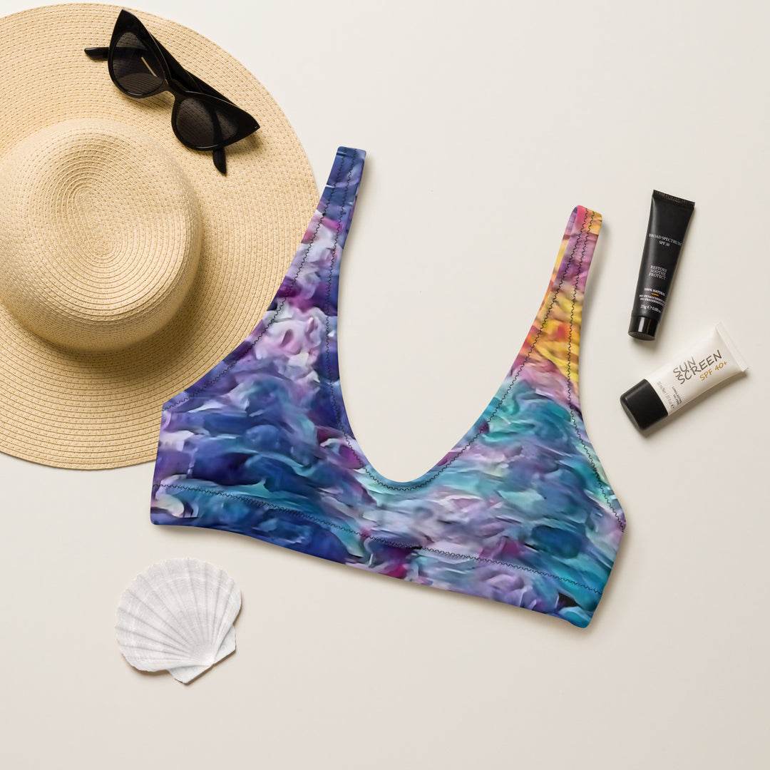 Happiness= salty Recycled padded bikini top