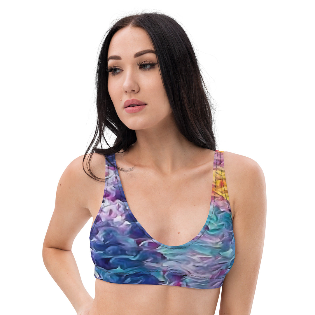 Happiness= salty Recycled padded bikini top