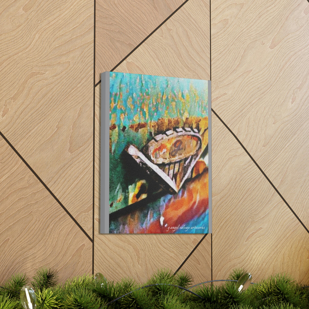 g's '63 V6 emblem on Canvas Gallery Wraps