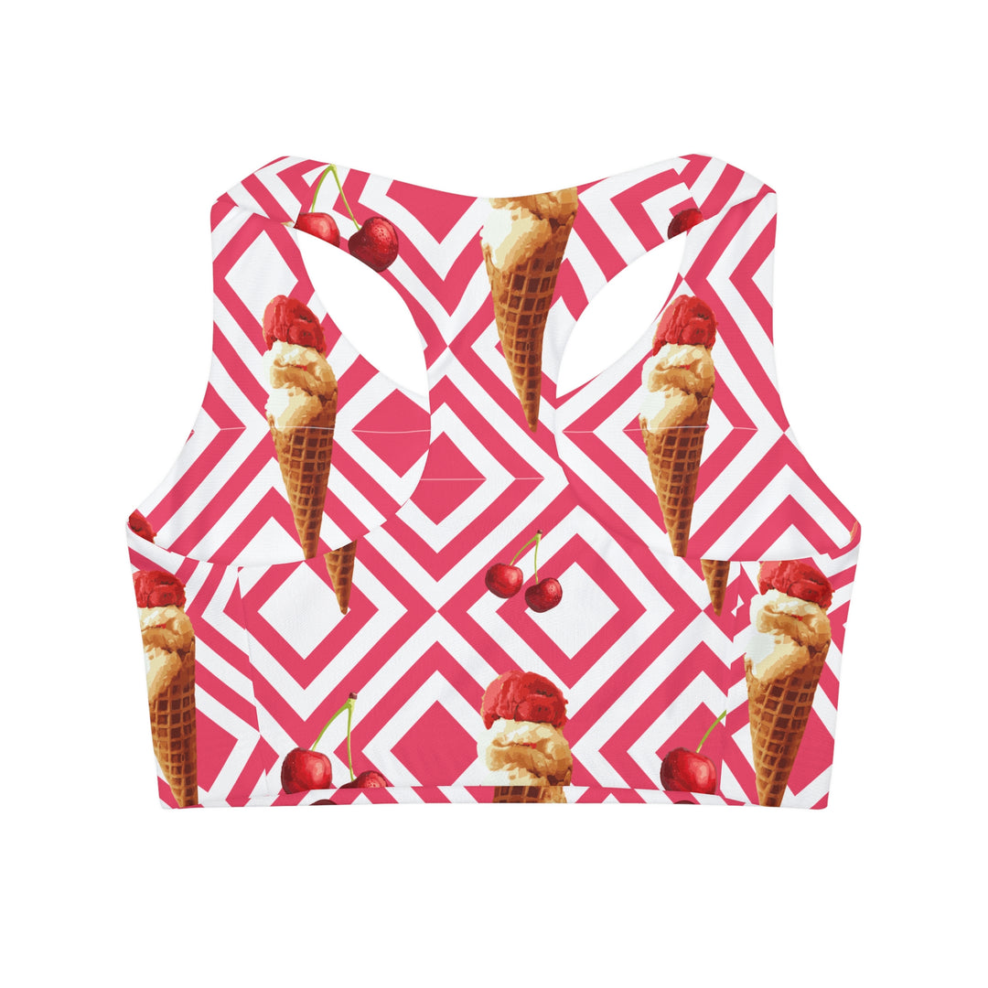 Chill out Ice Cream Cones Girls' Swimsuit Crop Top (AOP)