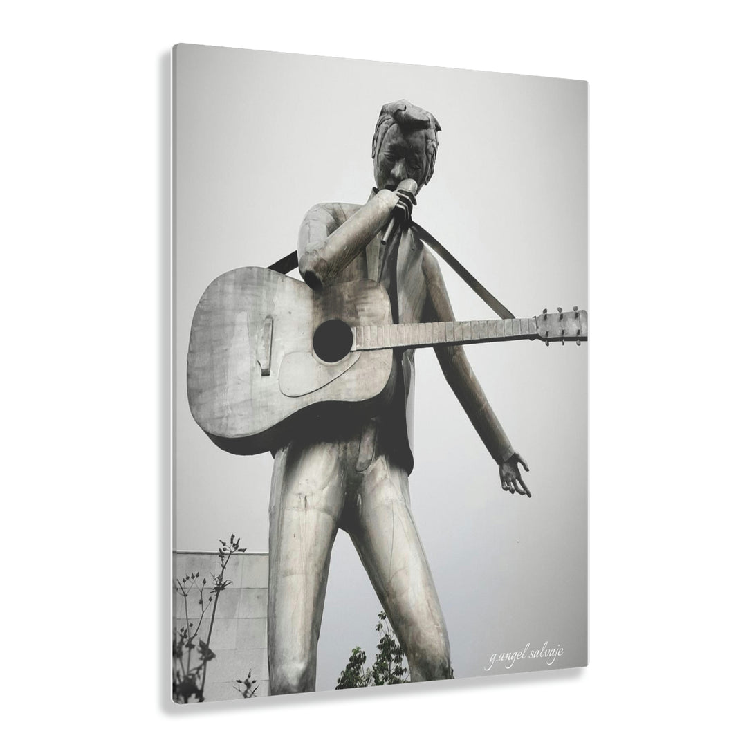 Singing River Sculpture in Black & WhiteAcrylic Prints