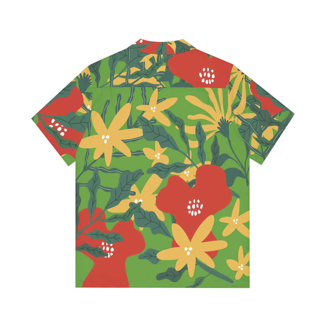 Summer Vibes Light Green  Men's Hawaiian Shirt (AOP)