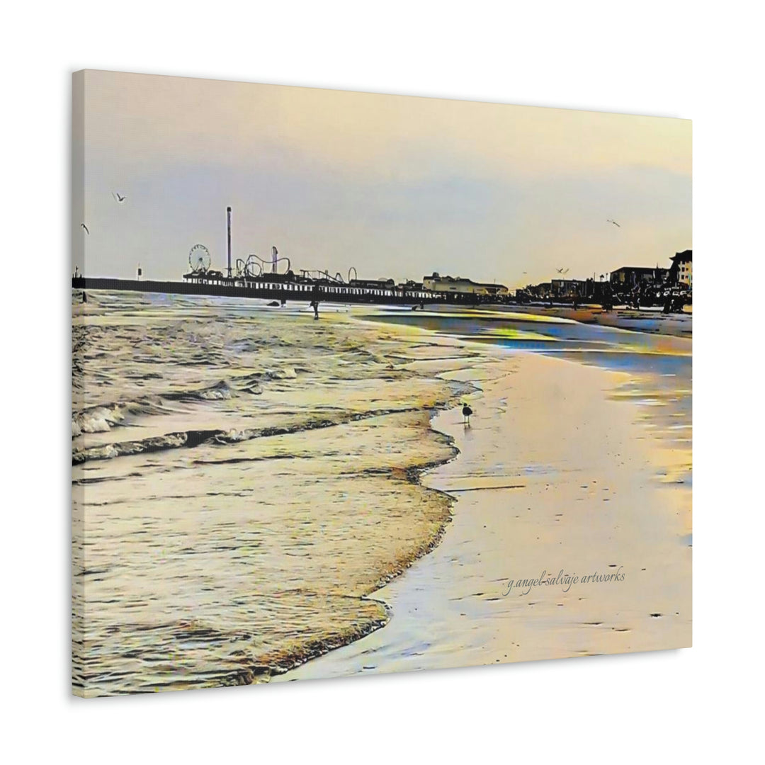 Galveston Strut Landscape Canvas Gallery Wraps