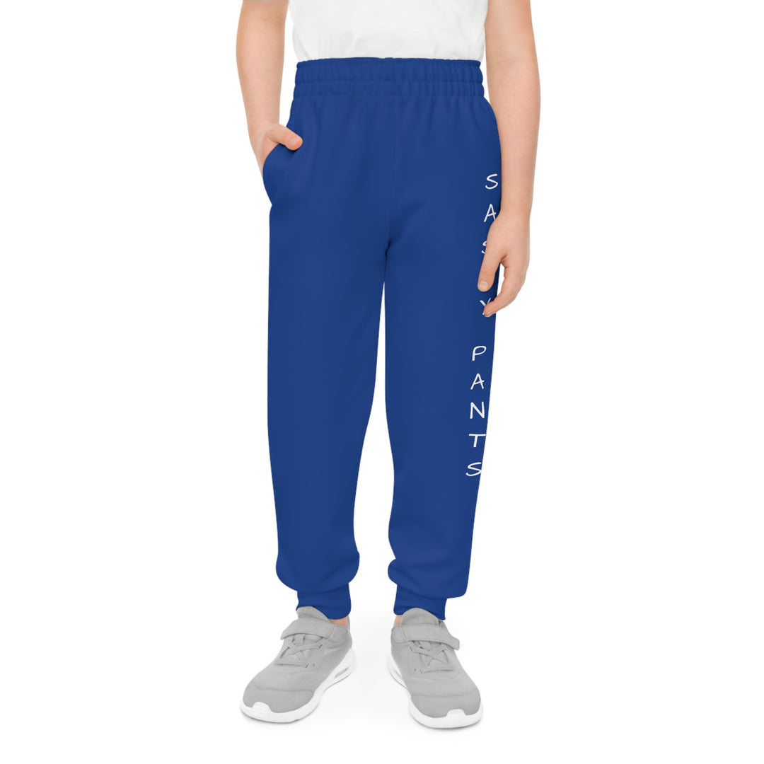 Dark Blue Sassy Pants Youth Joggers (AOP)