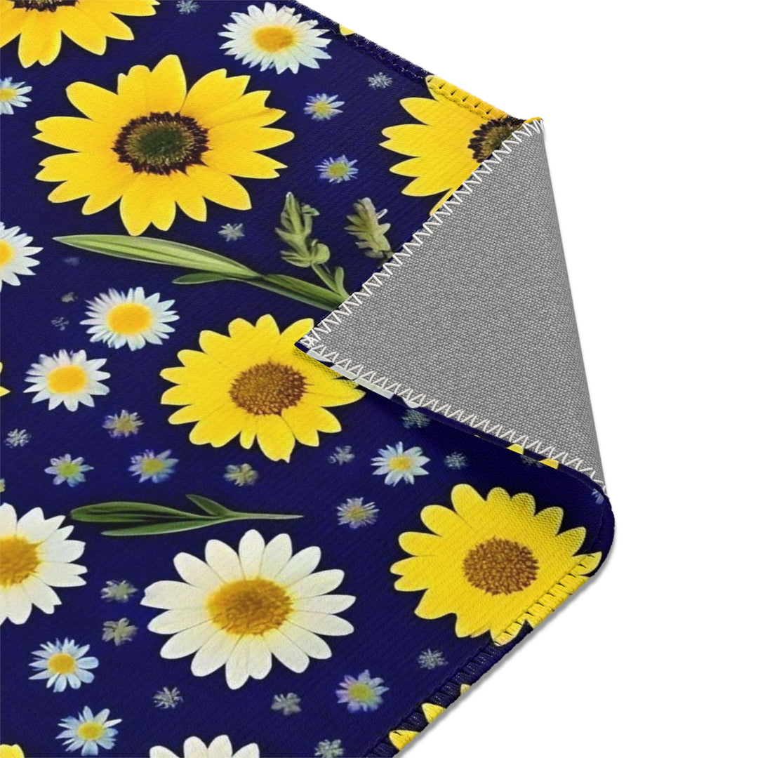 Daisies on Navy Area Rugs