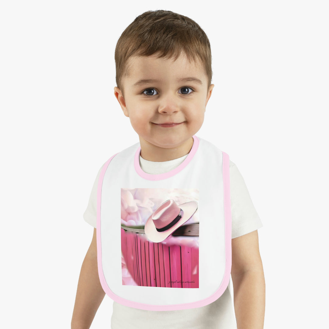 Marielle Inspired Baby Contrast Trim Jersey Bib