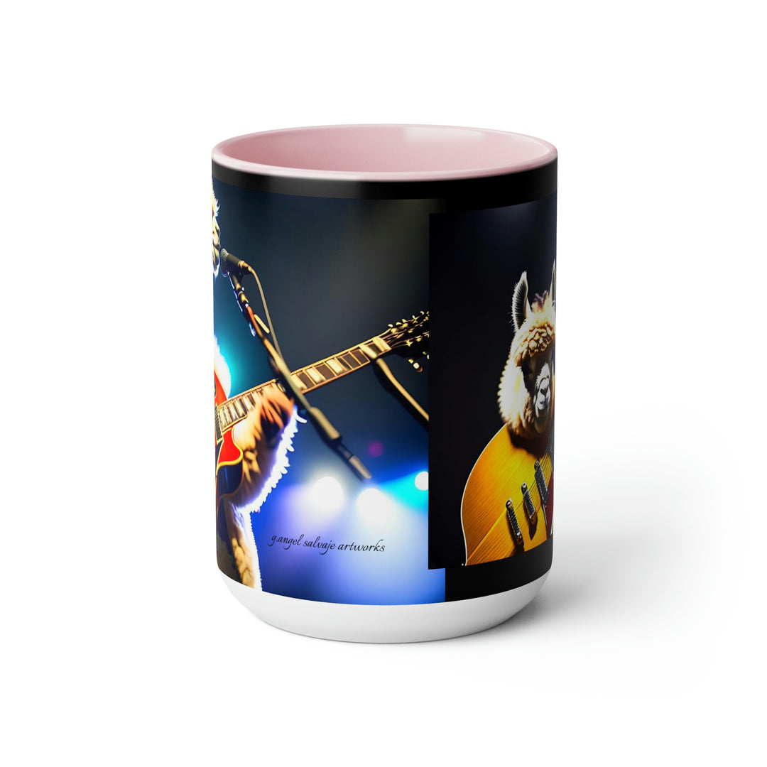 Alpaca'n Two-Tone Coffee Mugs, 15oz