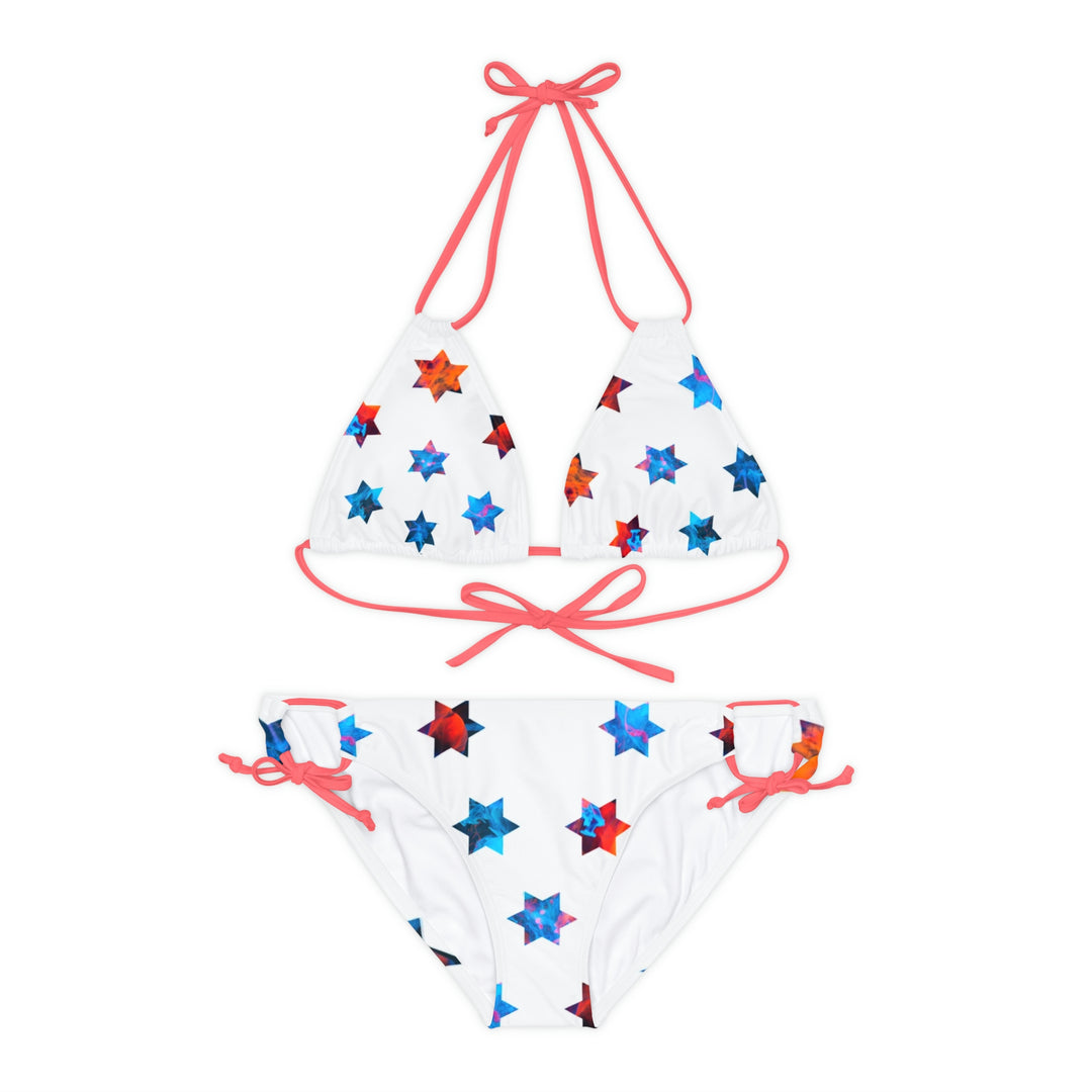 Stars Strapped Bikini Set (AOP)