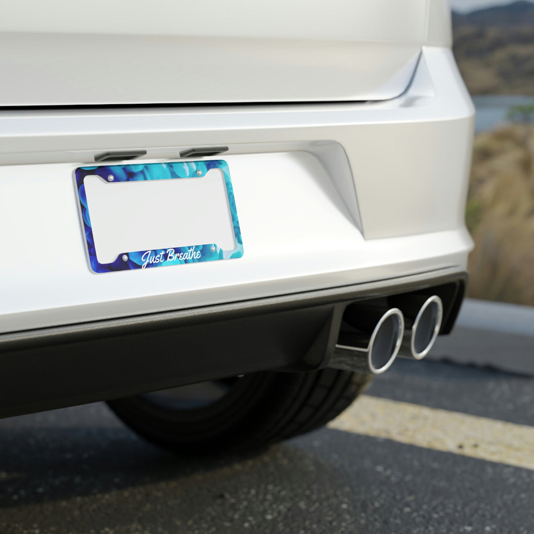 Just Breathe License Plate Frame