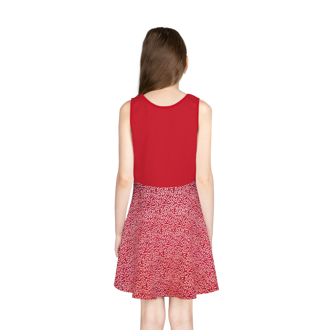 Princess in Red Girls' Sleeveless Sundress (AOP)
