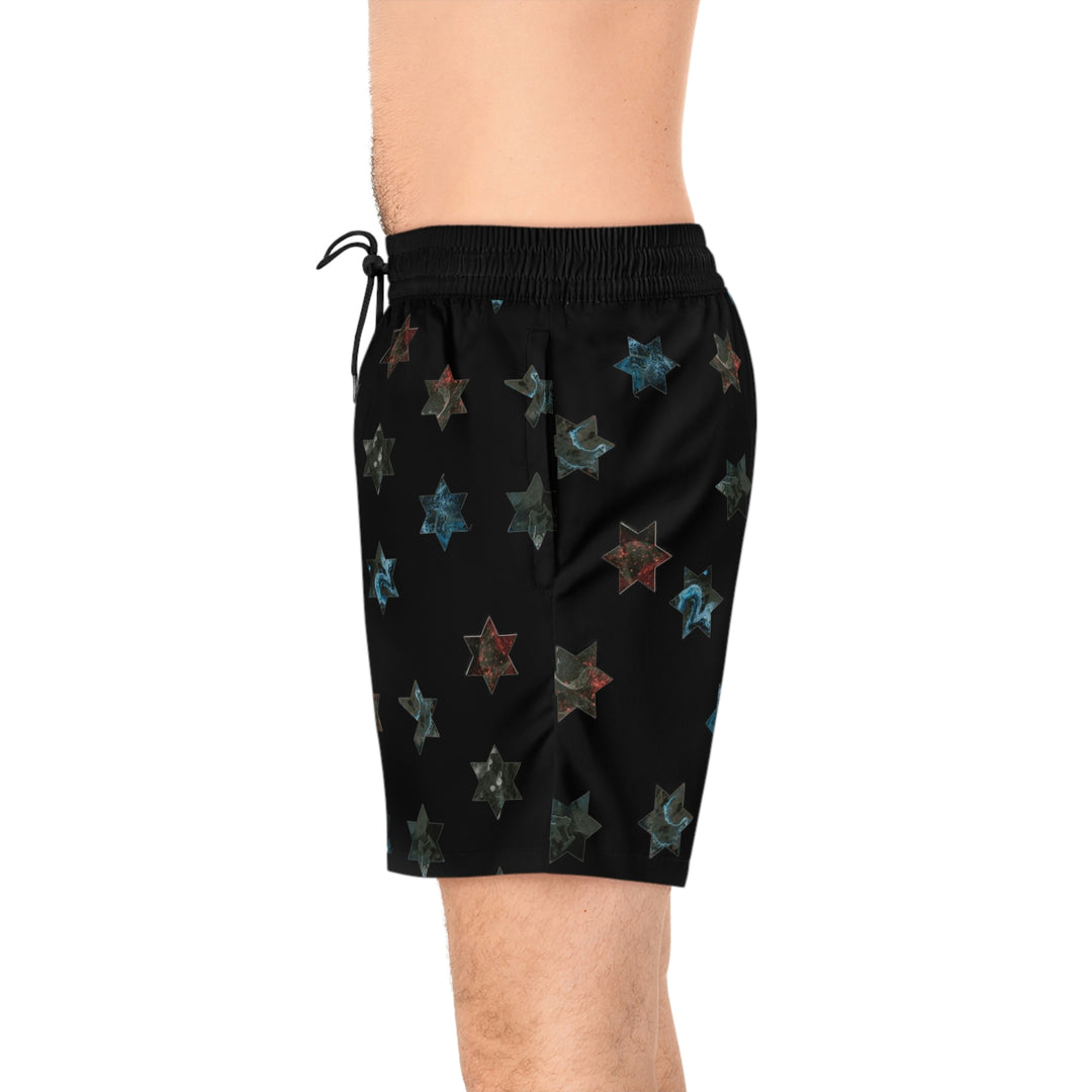 Stars and Galaxies Men's Mid-Length Swim Shorts (AOP)